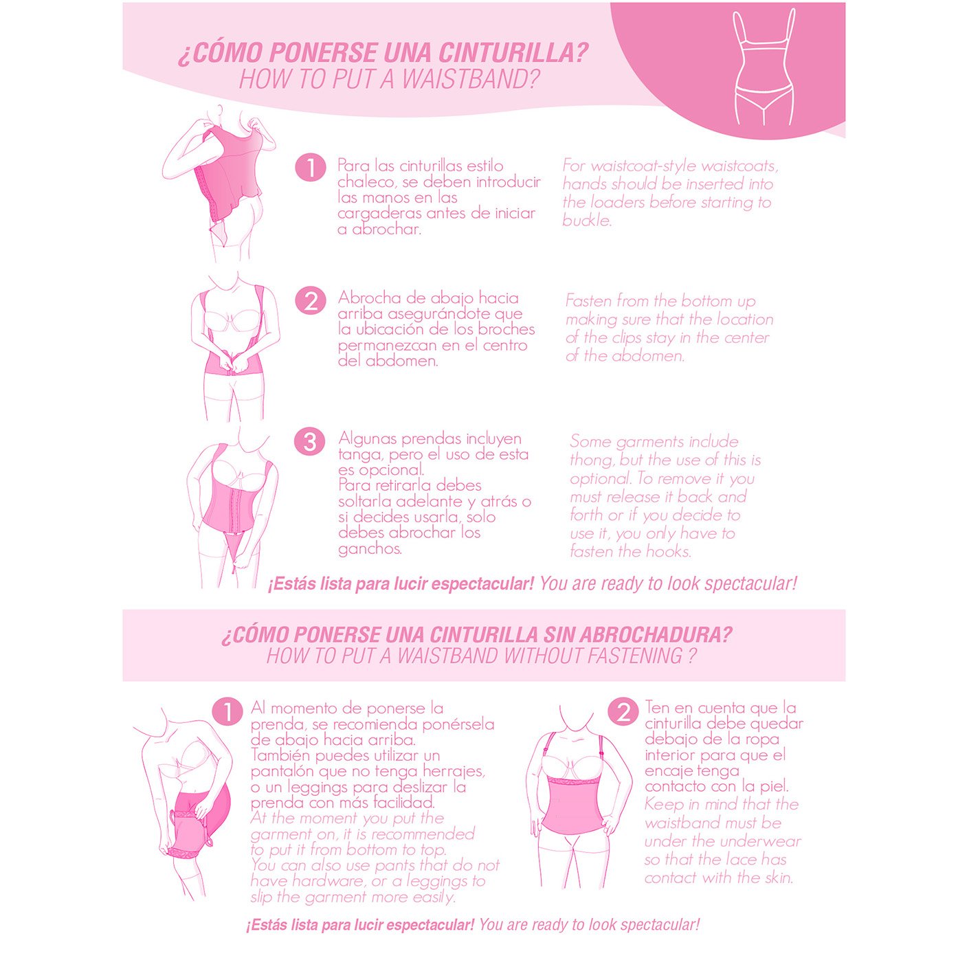 MYD 0055 Chaleco tipo corsé de cintura para mujer