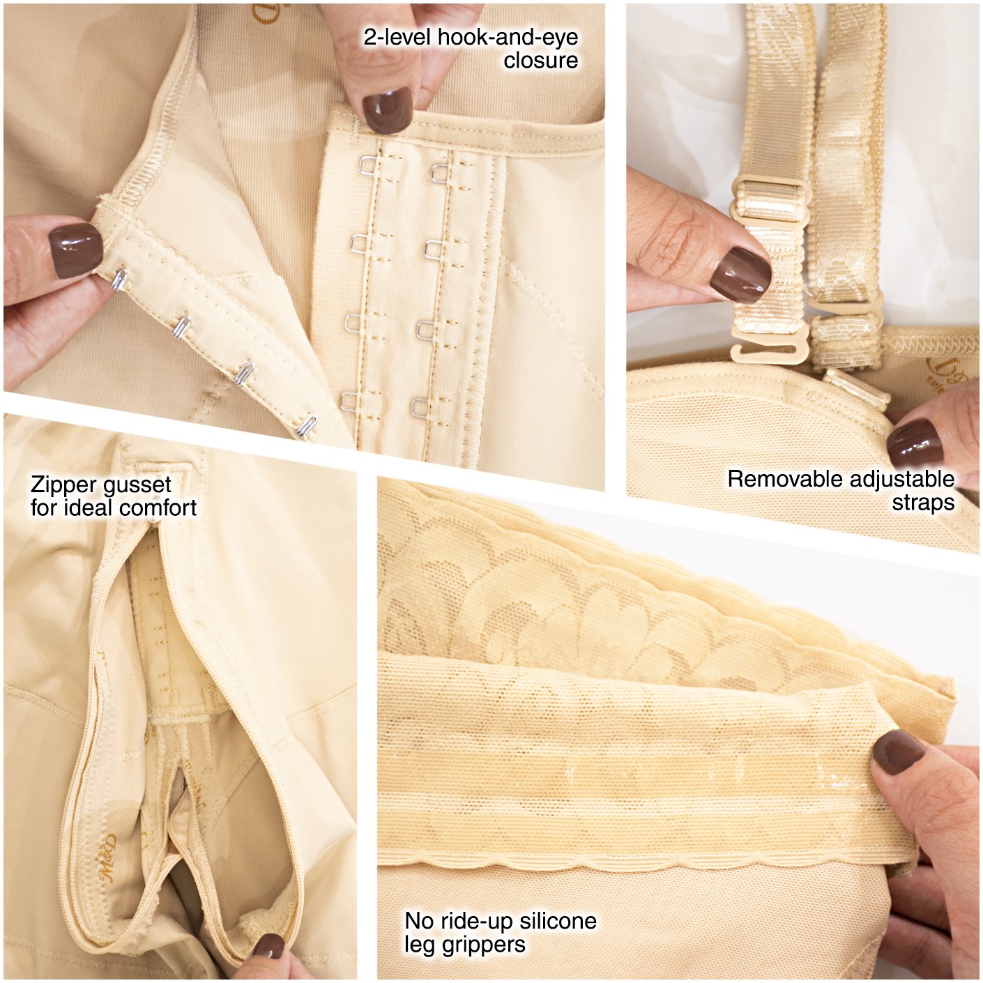 MYD 0066 Faja sin tirantes hasta la mitad del muslo para mujer / Powernet