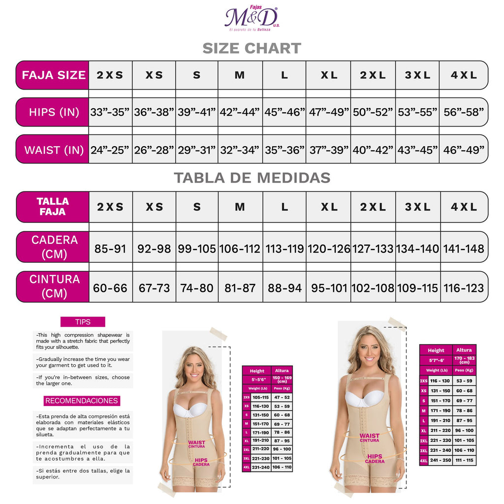 Fajas MYD 0327 Shorts de compresión de cintura alta para mujer / Powernet