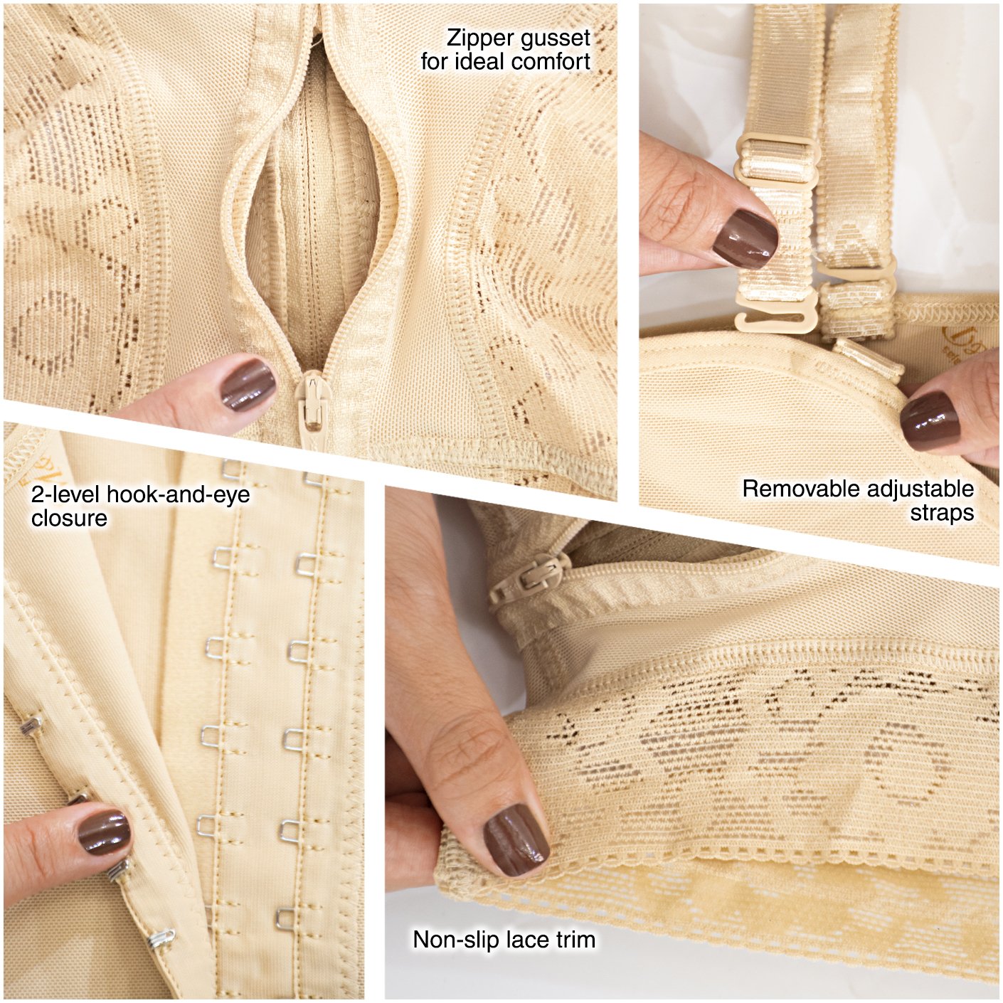 MYD 0047 Faja sin tirantes de longitud corta para mujer / Powernet