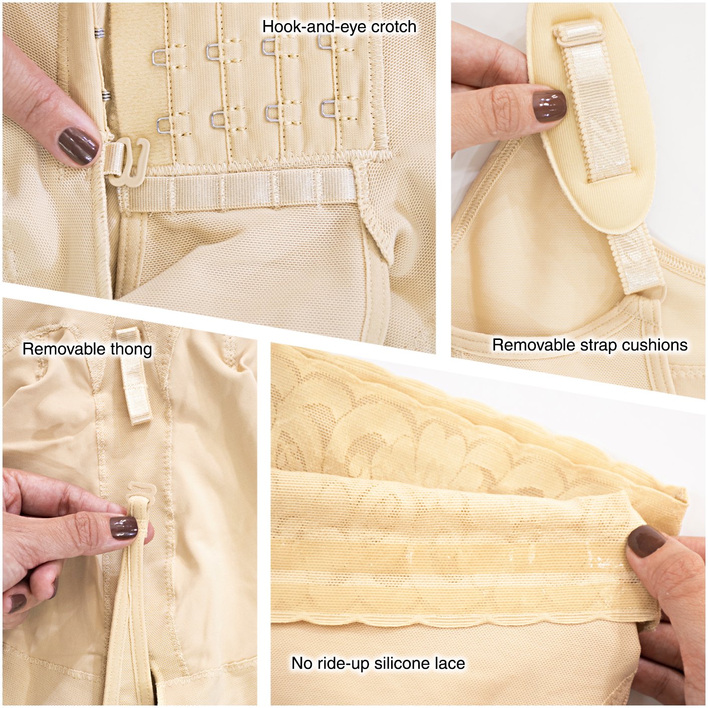 Fajas MYD 0083 Body de media pierna para mujer / Powernet